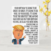ドナおもしろいルドトランプ誕生日 カード (黄色い花)