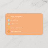 ドナお洒落ットユニコーンレディーフードケータリングQRコード 名刺 (裏面)