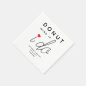 ドナッもしト・マインド赤いハート スタンダードカクテルナプキン (角)