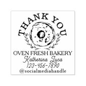 ドナッエレガントトサンキューネームベーカリー セルフインキングスタンプ (デザイン)