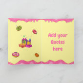 ドナットカパーソナライズされたーラー誕生日パーティー サンキューカード (内部)