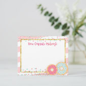 ドナットタイカラフルムカプセルノートカードゲストブック 招待状 (スタンド正面)