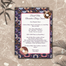 ドナットベビーガールパープルシャワーbyメール