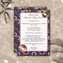 ドナットベビーガールパープルシャワーbyメール 招待状