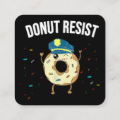 ドナットレジスおもしろいトミーム警察官が スクエア名刺 (裏面)