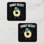 ドナットレジスおもしろいトミーム警察官が スクエア名刺 (正面/裏面)