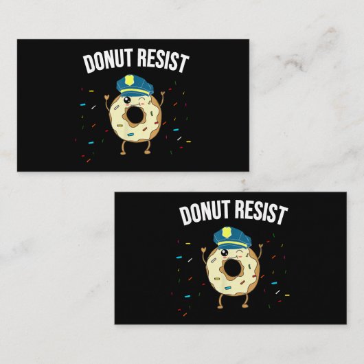 ドナットレジスおもしろいトミーム警察官が 名刺 (正面/裏面)