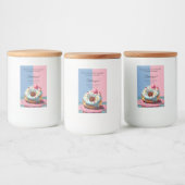 ドナッモダントが赤ちゃん男女兼用シャワーを振る フードラベル (ボトル)