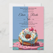 ドナッモダントが赤ちゃん男女兼用シャワーを振る 招待状 (正面)