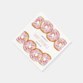 ドナッモダントガールズベビーシャワー散水 スタンダードカクテルナプキン (角)