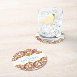 ドナッモダントボーイズ赤ちゃんシャワー散水 ラウンドペーパーコースター