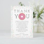 ドナッモダント散水ベビーシャワーサンキューカード 招待状 (スタンド正面)