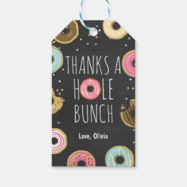 ドナッ感謝していトお気に入りギフトラベルガールピンクドーナツ ギフトタグ