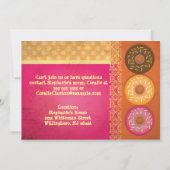 ドナツブレックファーストバースデーパーティ招待状 招待状 (裏面)