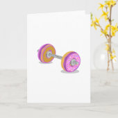 ドナツ·バーベル カード (黄色い花)