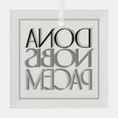 ドナノビスパセムエレガント与え米国平和 ガラスオーナメント (裏面)