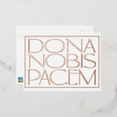 ドナノビスパセムエレガント与え米国平和 箔シーズンポストカード (正面/裏面)