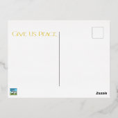 ドナノビスパセムエレガント与え米国平和 箔シーズンポストカード (裏面)