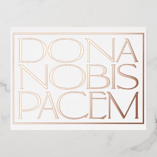 ドナノビスパセムエレガント与え米国平和 箔シーズンポストカード (正面)