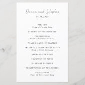 ドナモダン結婚式 プログラム (正面)