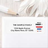 ドナルおもしろいドトランプアンチバイデン氏デザイン ラベル (インサイチュ)