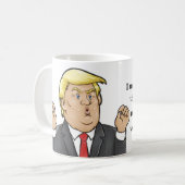 ドナルおもしろいド·トランプ·マグ コーヒーマグカップ (正面左)