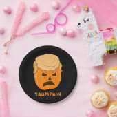 ドナルドおもしろいなTrumpkinのカボチャハロウィーンのカボチャのちょうちん ペーパープレート (パーティー)