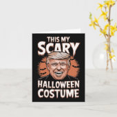 ドナルドおもしろいトランプこれは私の怖いハロウィーンのコストである カード (黄色い花)