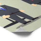 ドナルドおもしろいトランプとウラジミール・プーチン ポスター (角)