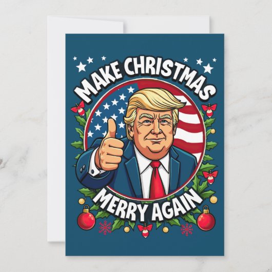 ドナルドおもしろいトランプのクリスマスカード シーズンカード (正面)