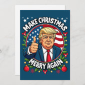 ドナルドおもしろいトランプのクリスマスカード シーズンカード (正面/裏面)