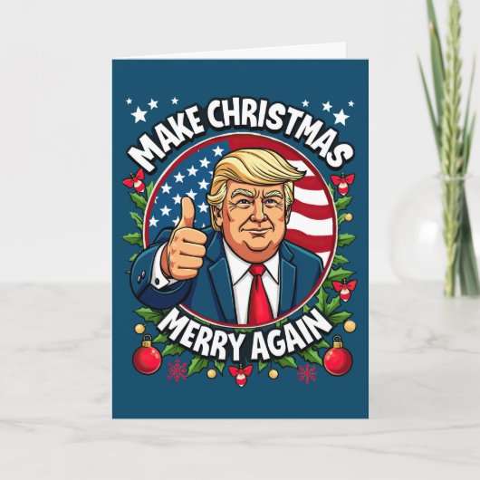 ドナルドおもしろいトランプのクリスマスカード シーズンカード (正面)