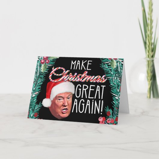ドナルドおもしろいトランプのクリスマス シーズンカード (正面)
