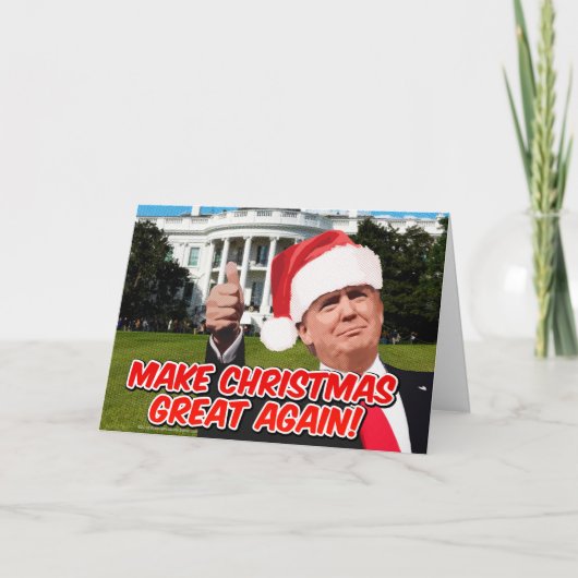 ドナルドおもしろいトランプのクリスマス シーズンカード (正面)