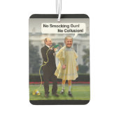 ドナルドおもしろいトランプのプーチン銃のジョーク カーエアーフレッシュナー (裏面)