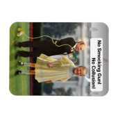 ドナルドおもしろいトランプのプーチン銃のジョーク マグネット (横)