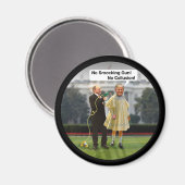 ドナルドおもしろいトランプのプーチン銃のジョーク マグネット (正面/裏面)