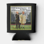 ドナルドおもしろいトランプのプーチン銃のジョーク 缶クーラー (正面)