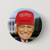 ドナルドおもしろいトランプのボタン 缶バッジ (正面)