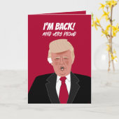 ドナルドおもしろいトランプの包帯された耳メリークリスマス カード (黄色い花)