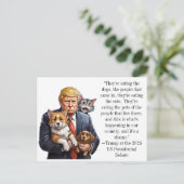 ドナルドおもしろいトランプの引用文 | 2024年の討論 ポストカード (スタンド正面)