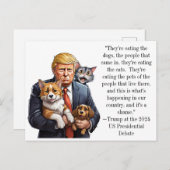 ドナルドおもしろいトランプの引用文 | 2024年の討論 ポストカード (正面/裏面)