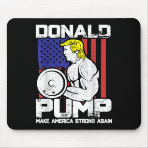ドナルドおもしろいトランプウェイトリフティングトレーニングジム マウスパッド