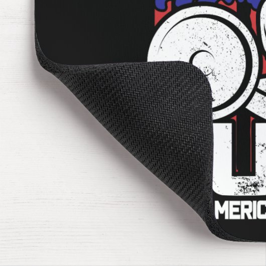 ドナルドおもしろいトランプウェイトリフティングトレーニングジム マウスパッド (コーナー)