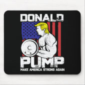 ドナルドおもしろいトランプウェイトリフティングトレーニングジム マウスパッド (正面)