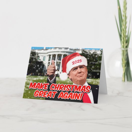ドナルドおもしろいトランプクリスマス2021ホリデーカード シーズンカード (正面)