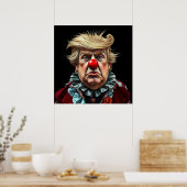 ドナルドおもしろいトランプピエロ ポスター (キッチン)