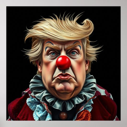 ドナルドおもしろいトランプピエロ ポスター (正面)
