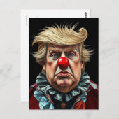ドナルドおもしろいトランプピエロ ポストカード (正面/裏面)
