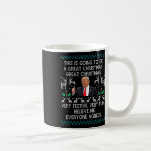 ドナルドおもしろいトランプメリークリスマスクリスマスパジャマ コーヒーマグカップ